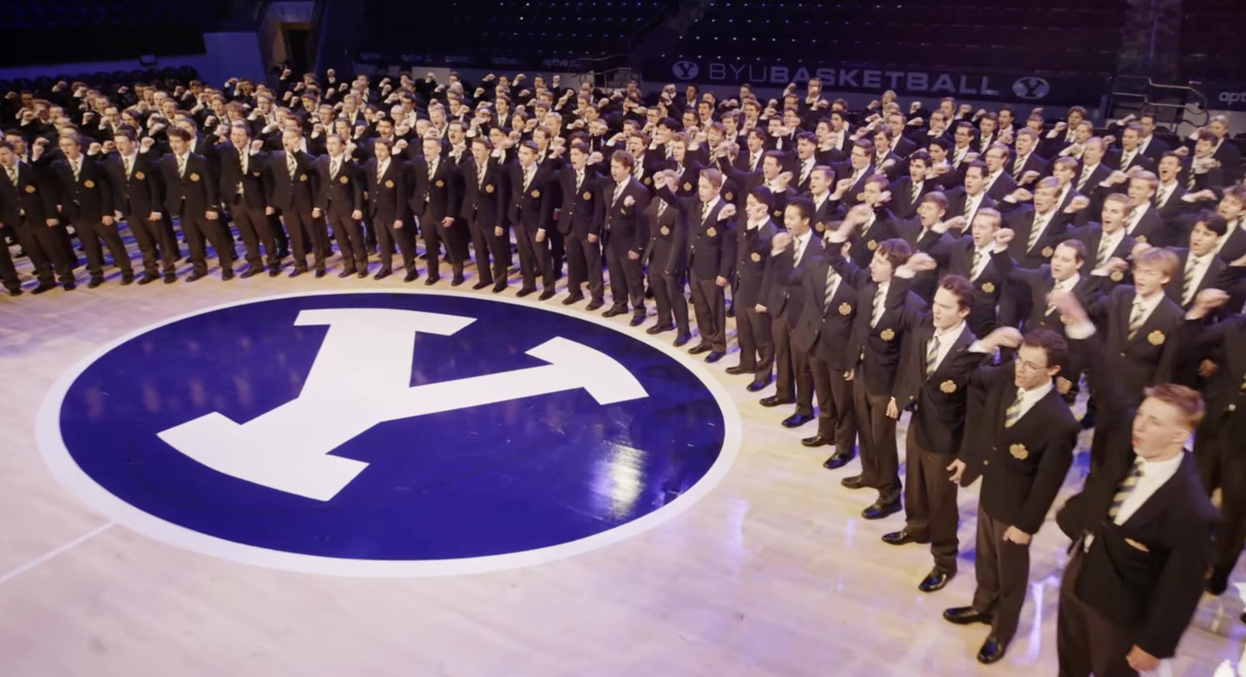 Have You Seen This? Men's chorus sings the BYU fight song as a hymn