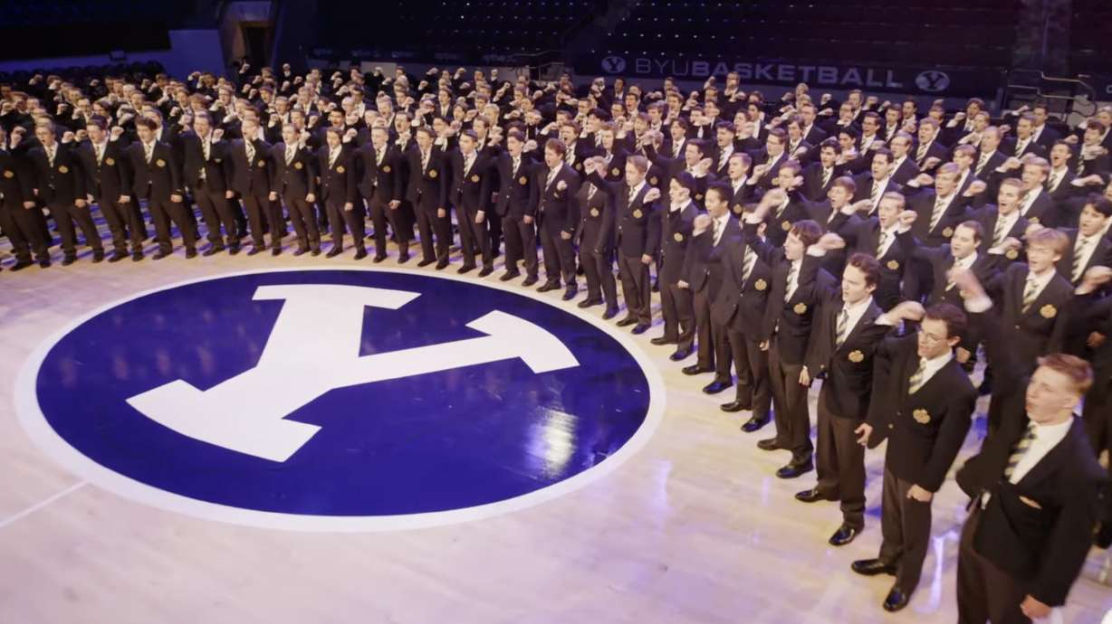 The BYU Men's Chorus recently released a version of the BYU fight song that sounds like a hymn.