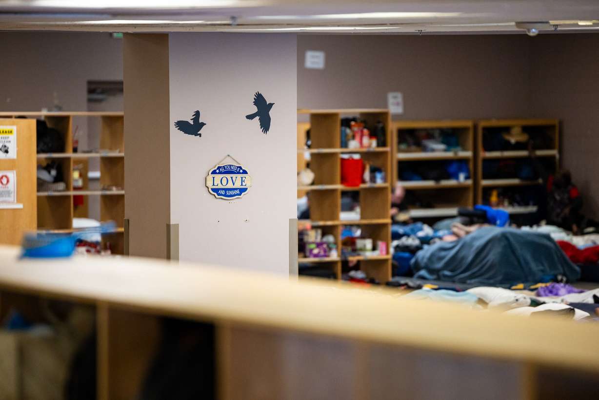 Switchpoint's Salt Lake Overflow Shelter in West Valley City on Wednesday.