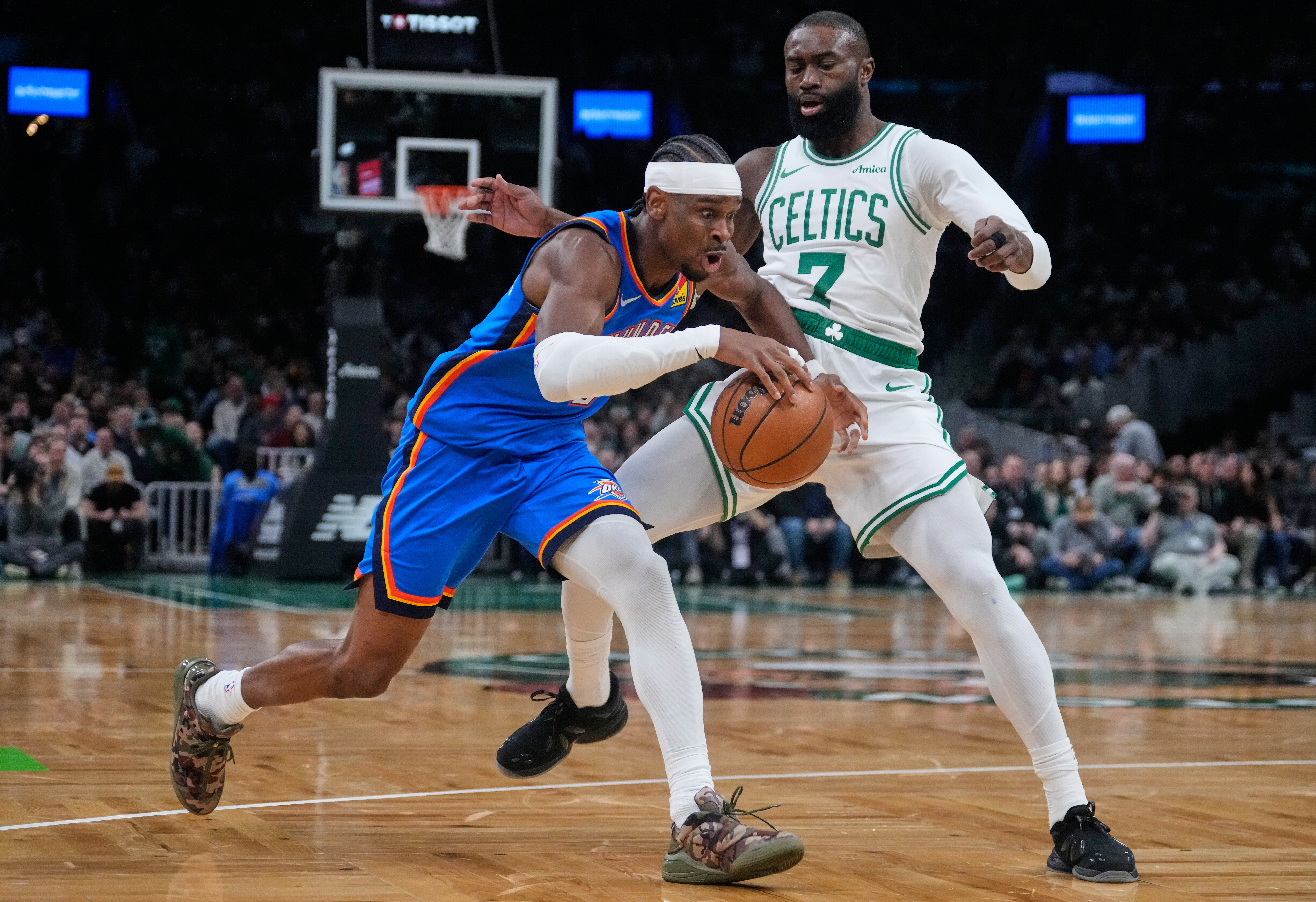 Brown scores 31 as Celtics rally to beat Thunder 119-109, snapping OKC's 12-game win streak