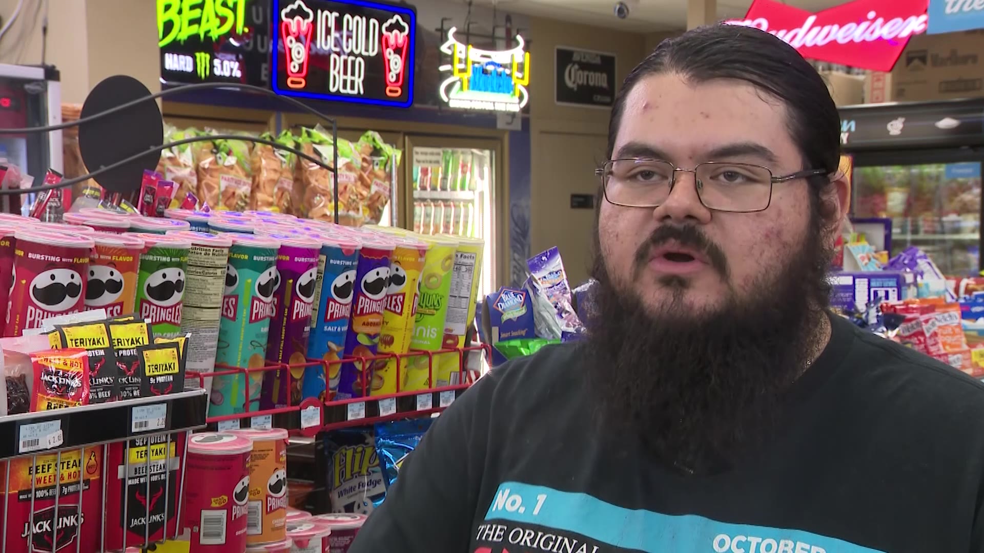 Mauricio Campos was working when he noticed something was off the moment an elderly woman walked in.