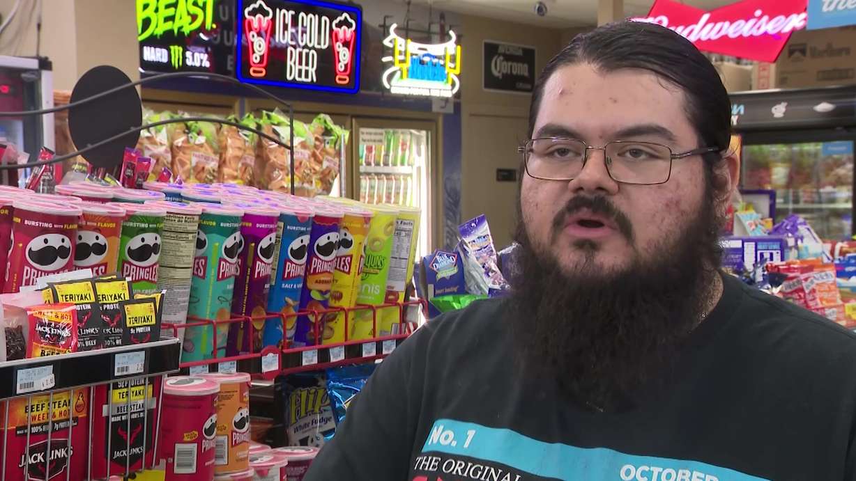 Mauricio Campos was working when he noticed something was off the moment an elderly woman walked in.