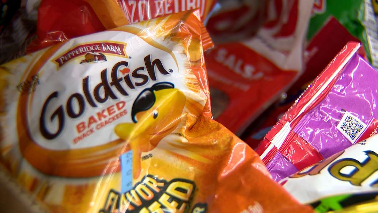 Snacks at Big Deal Outlet in Layton, Wednesday. A bill was proposed in the Legislature to further limit what can be purchased on SNAP benefits, including snack items like these.