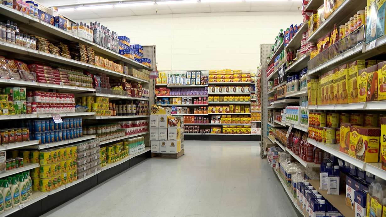 Food items at Big Deal Outlet in Layton, Wednesday. Owner Clayton Cook said what can be purchased on SNAP benefits faces an uncertain future.