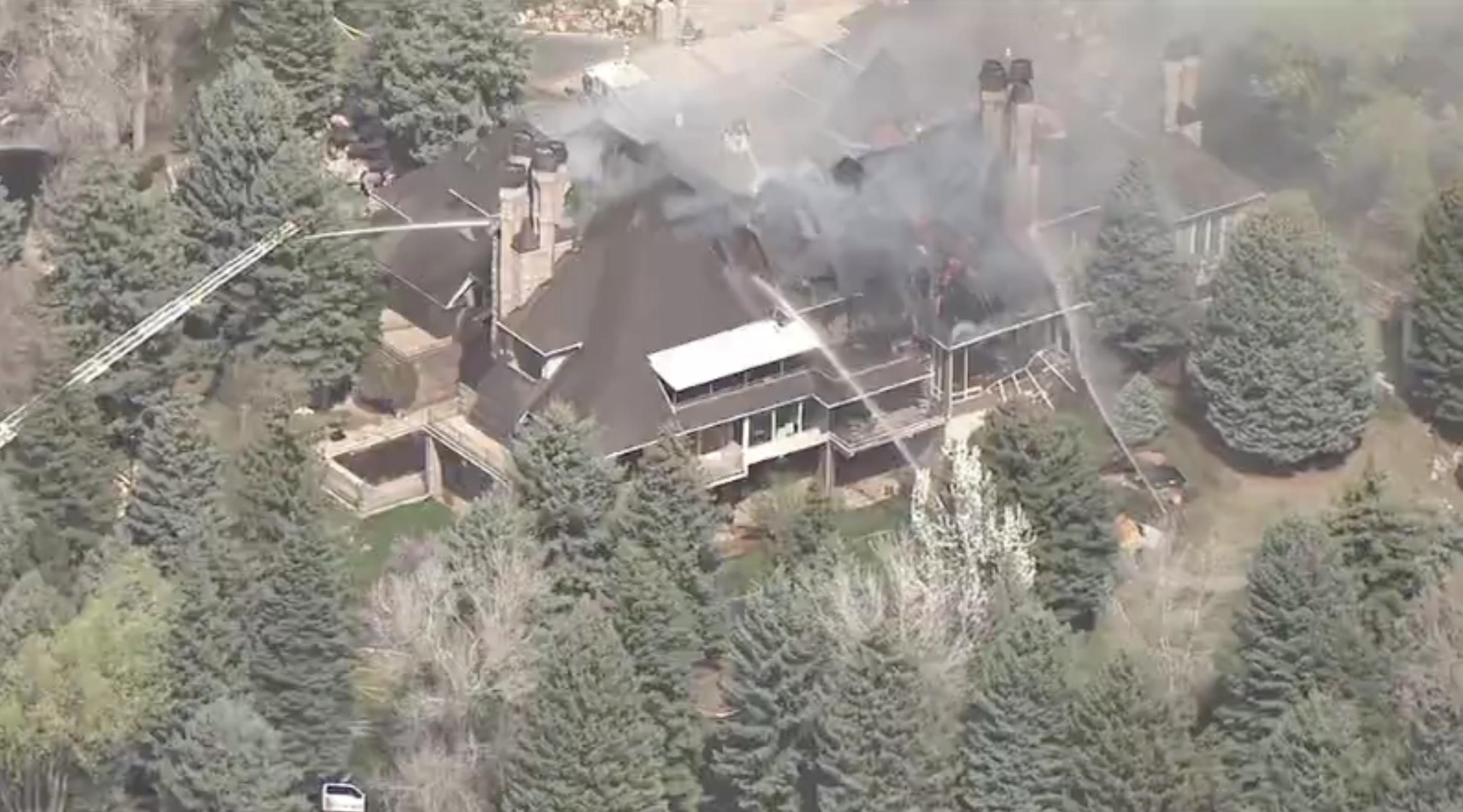 Fire crews respond to large house fire outside Willow Creek Country Club  