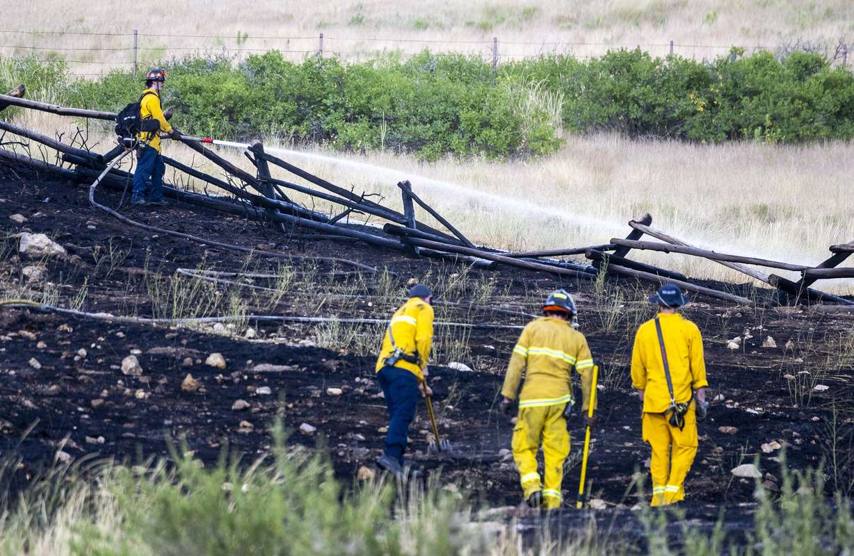 Salt Lake City firefighters put out a fire on Ensign Peak in Salt Lake City on July 2. Thanks to proactive strategies, firefighters contained this fire on Ensign Peak faster than the one in 2024.