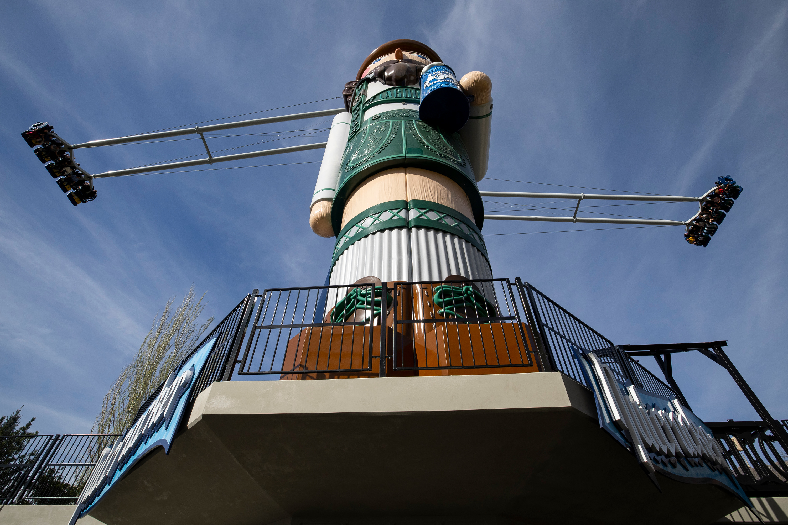 People ride “Nutcracker” during a preview event for the new ride at Lagoon Amusement Park in Farmington on Thursday, March 26, 2026.