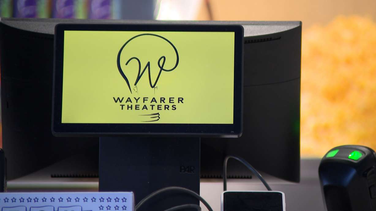A customer service kiosk at Wayfarer Theaters in Payson is pictured on Friday. The theater is now owned by Illinois billionaire Steve Sarowitz.