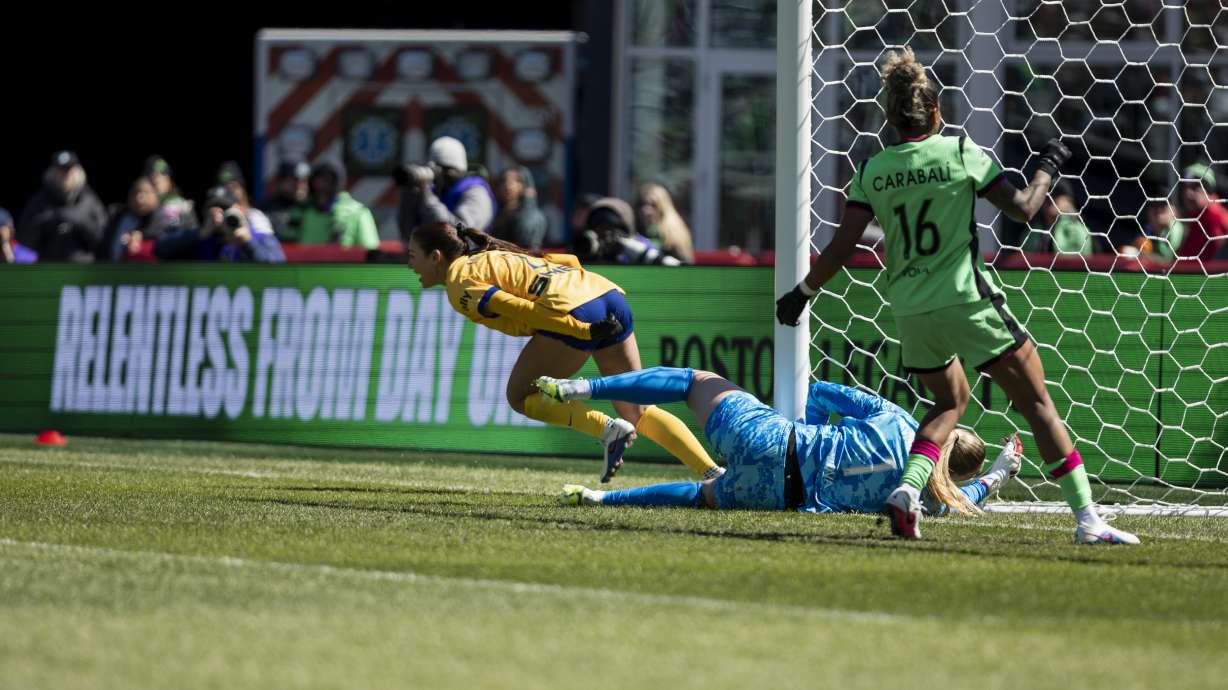 Tatumn Milazzo scored her second goal in three matches during the Utah Royals' 2-1 win over NWSL newcomers Boston Legacy, Saturday, March 28, 2026 at Gillette Stadium in Foxborough, Mass.