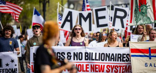 'We stand together': Thousands emphasize 'the people's power' in 'No Kings' rally