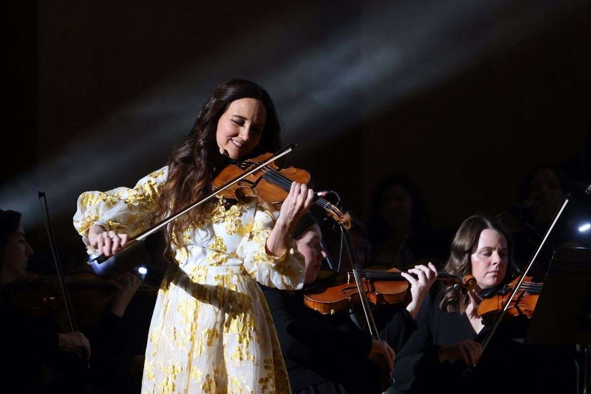 Jenny Oaks Baker performs during "The Redeemer: Music on the Life of Jesus the Christ” at Abravanel Hall in Salt Lake City on March 30. Baker will join the Utah Symphony for its America 250 concert on June 23.