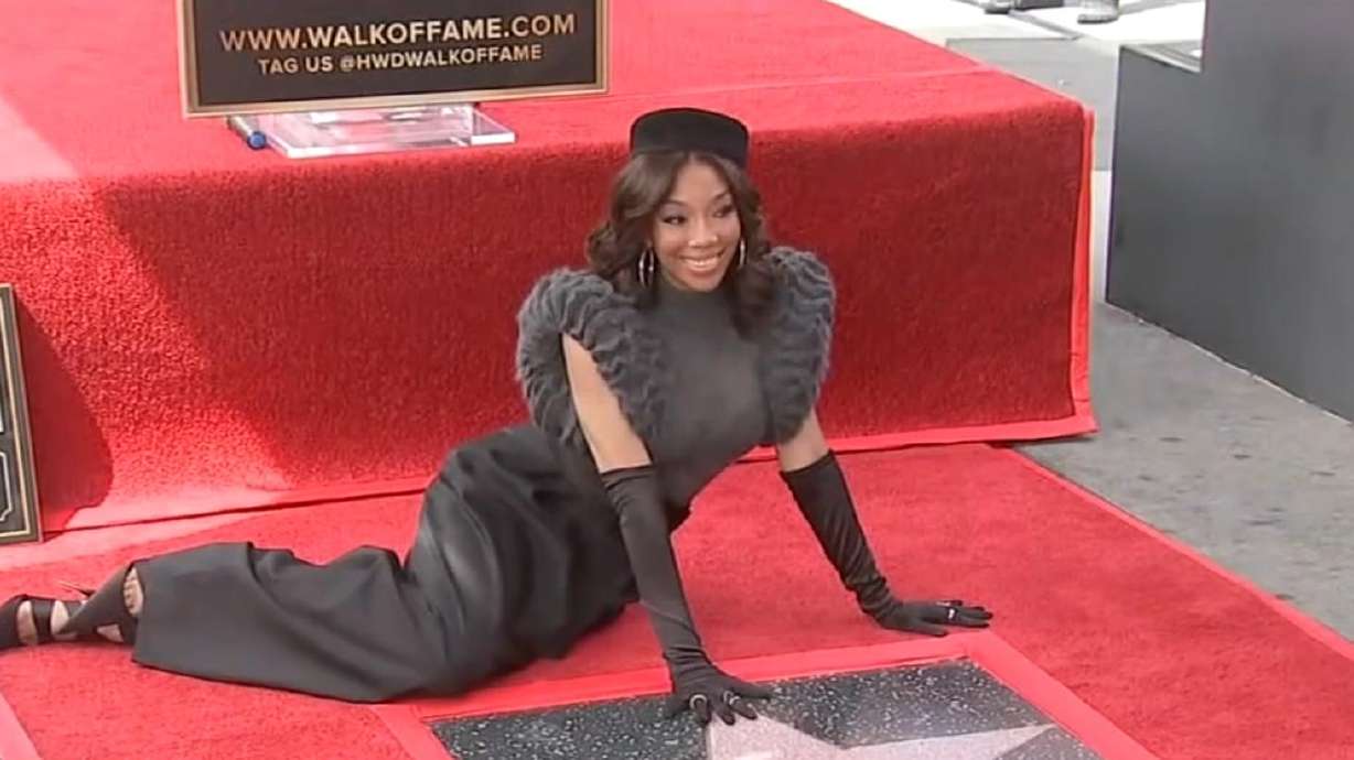 Brandy, Grammy-winning singer and actress, received a star on Hollywood Walk of Fame. The star on the walk has been a long time coming.