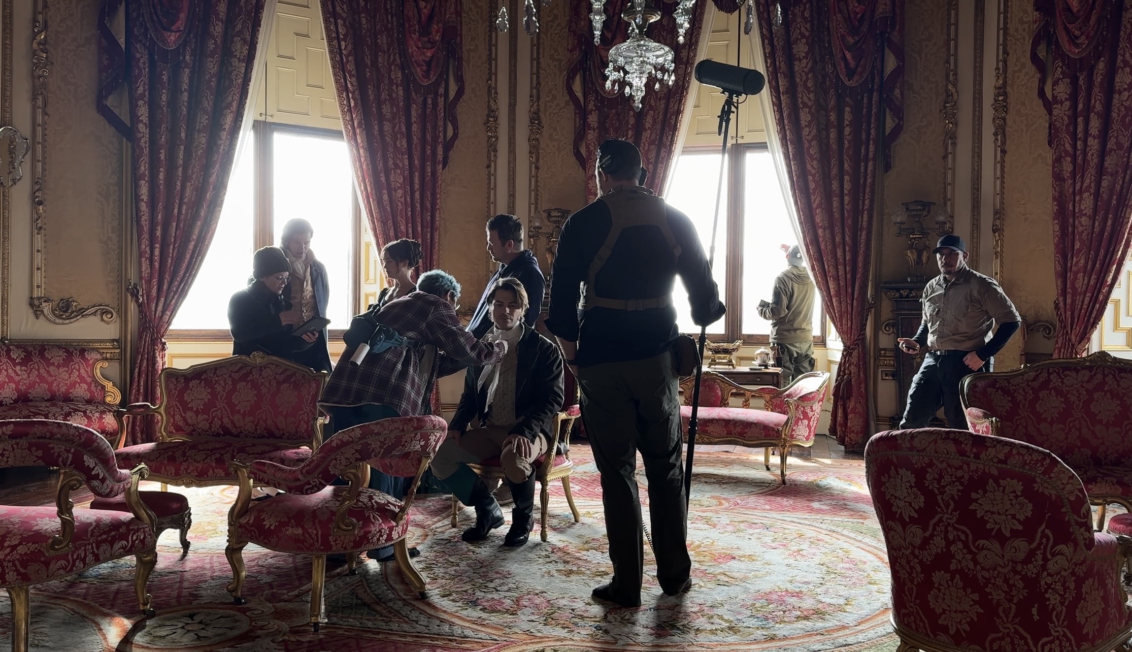 Behind the scenes during the filming of "Seeking Persephone," a film created by Utahn John Lyde.