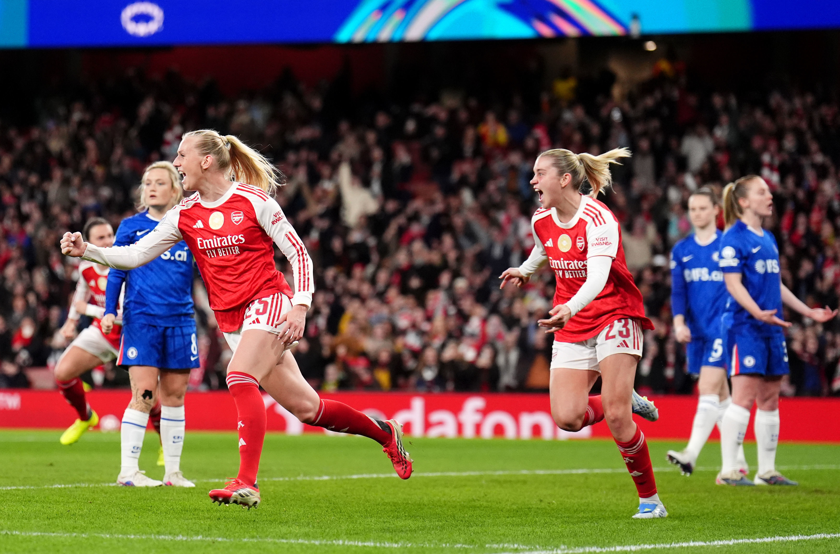 Arsenal to defend a 3-1 lead against Chelsea in second leg of Women's Champions League quarterfinal