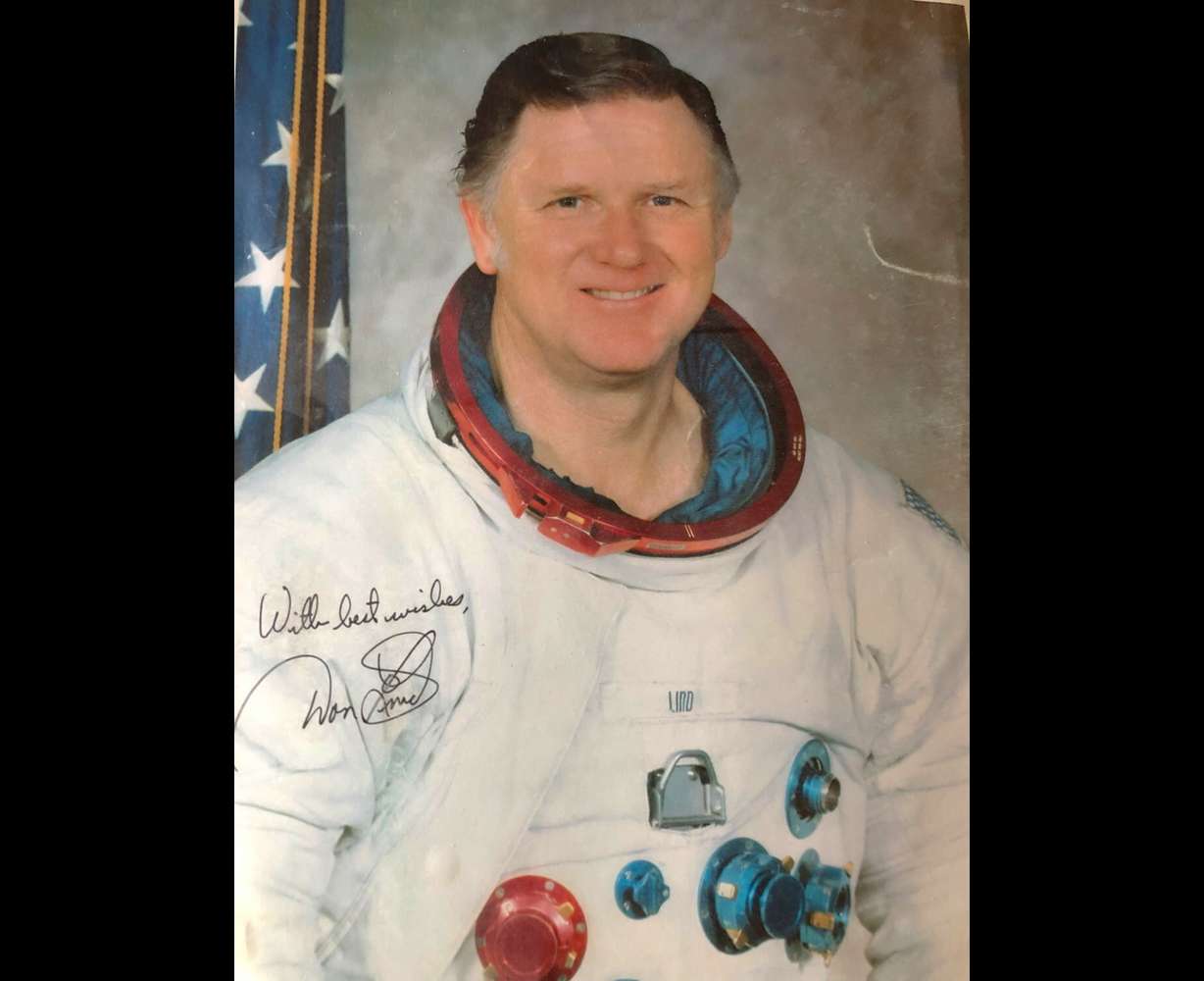 Astronaut Don Lind, the first Utahn in space in 1985. Lind participated in communications with Neil Armstrong in the original Apollo missions.