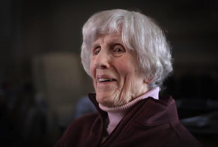 Pamela Atkinson poses for a portrait in her home in Salt Lake City on March 7, 2025.