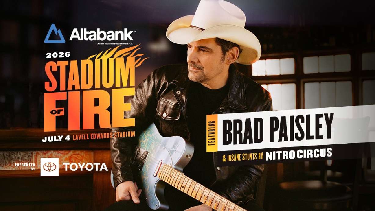 America's Freedom Festival announced Thursday that Brad Paisley will be the headline performer at the 2026 Altabank Stadium of Fire.