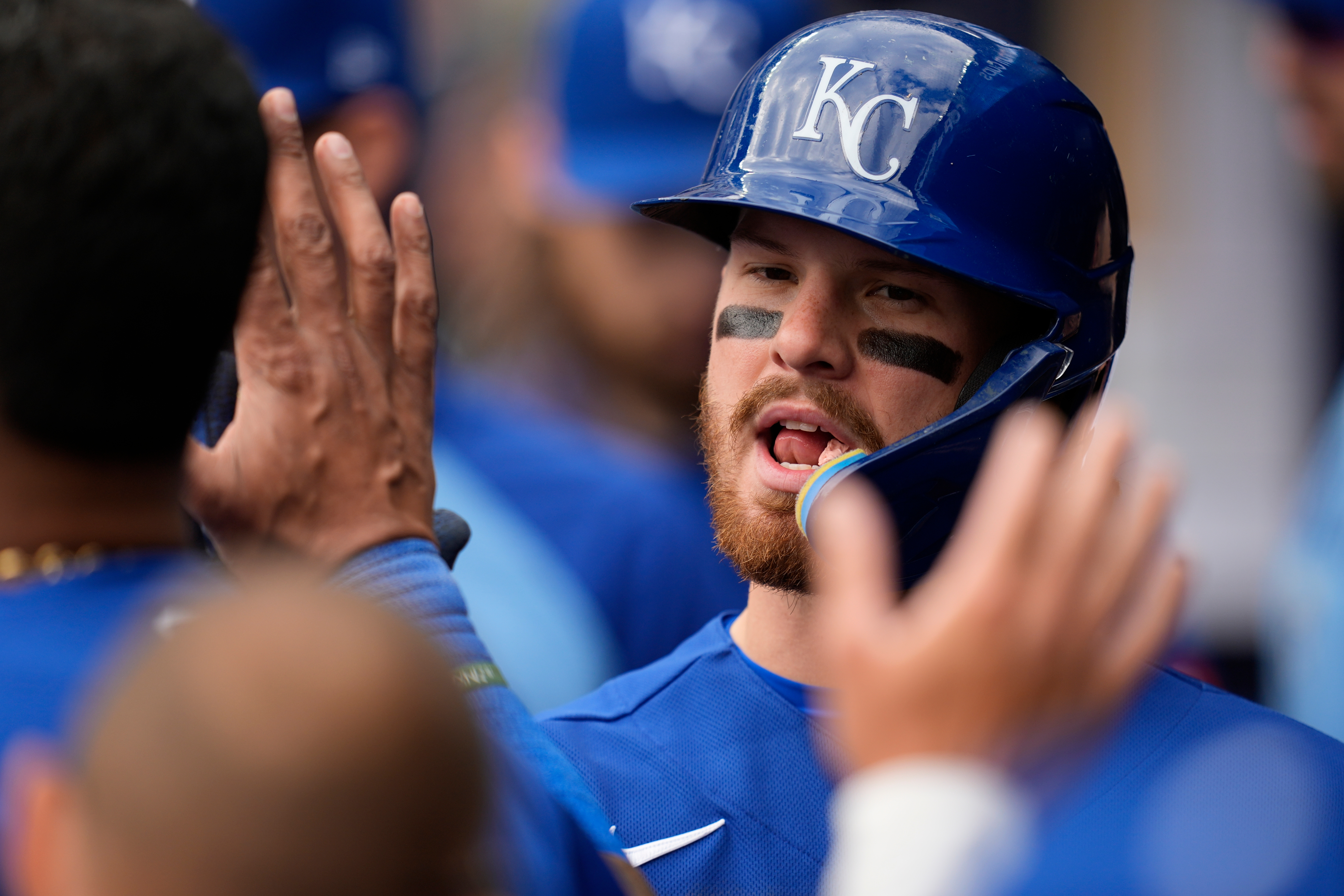 Rookie catcher Carter Jensen gets scratched from Royals' starting lineup after oversleeping