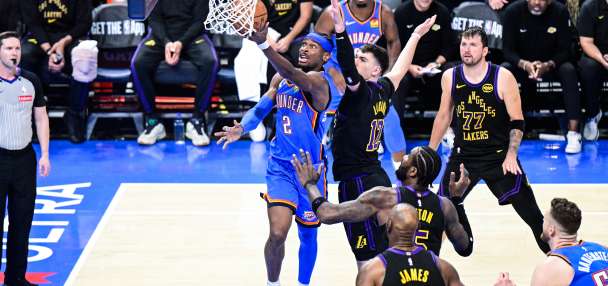 Gilgeous-Alexander's 28 points lead Thunder's 139-96 rout of Lakers as Doncic hurts hamstring