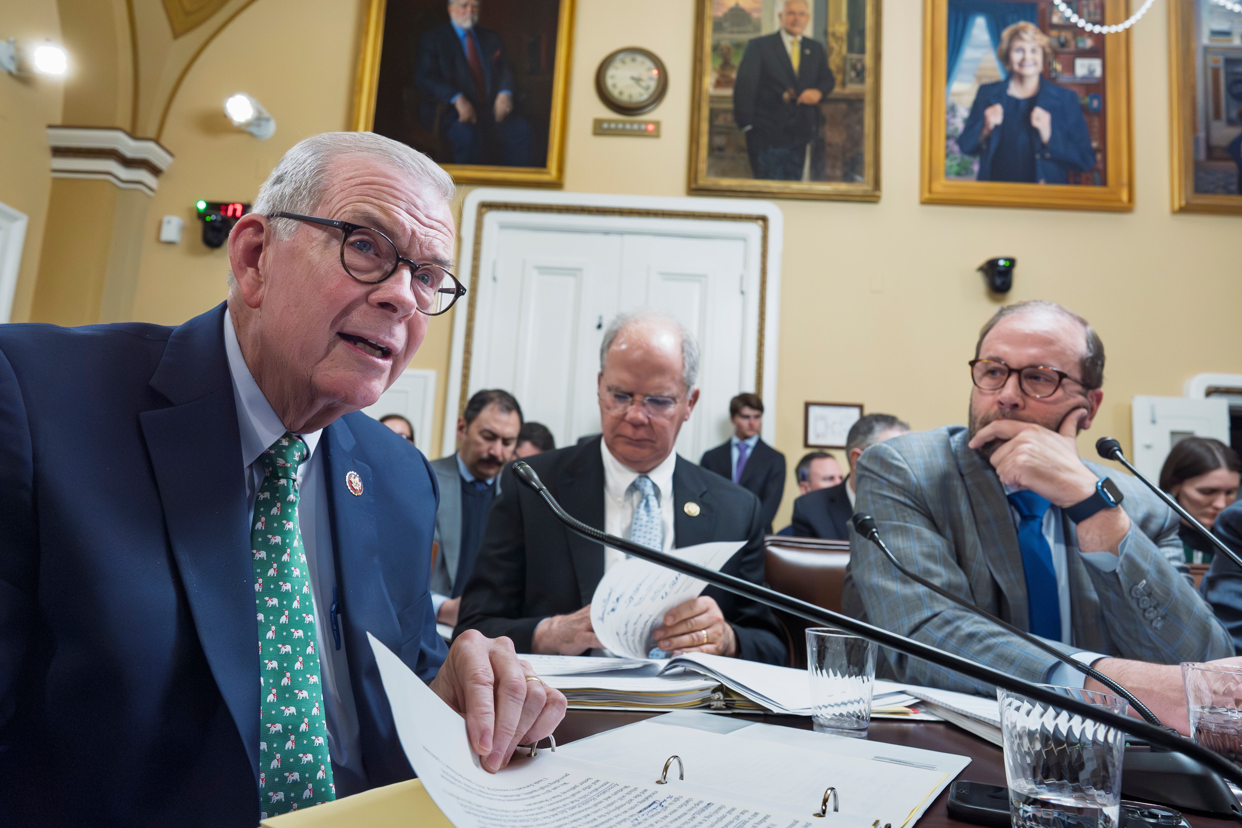 The House Rules Committee hears testimony from Rep. Tim Walberg, R-Mich., chairman of the House Education and Workforce Committee, Rep. Brett Guthrie, R-Ky., chair of the House Energy and Commerce Committee, and Rep. Jason Smith, R-Mo., chair of the House Ways and Means Committee, as the panel meets to prepare Republican legislation to address health care affordability, at the Capitol in Washington, Dec. 16. Walberg supports Utah Rep. Burgess Owens' MATCH Act to help modernize job matching.