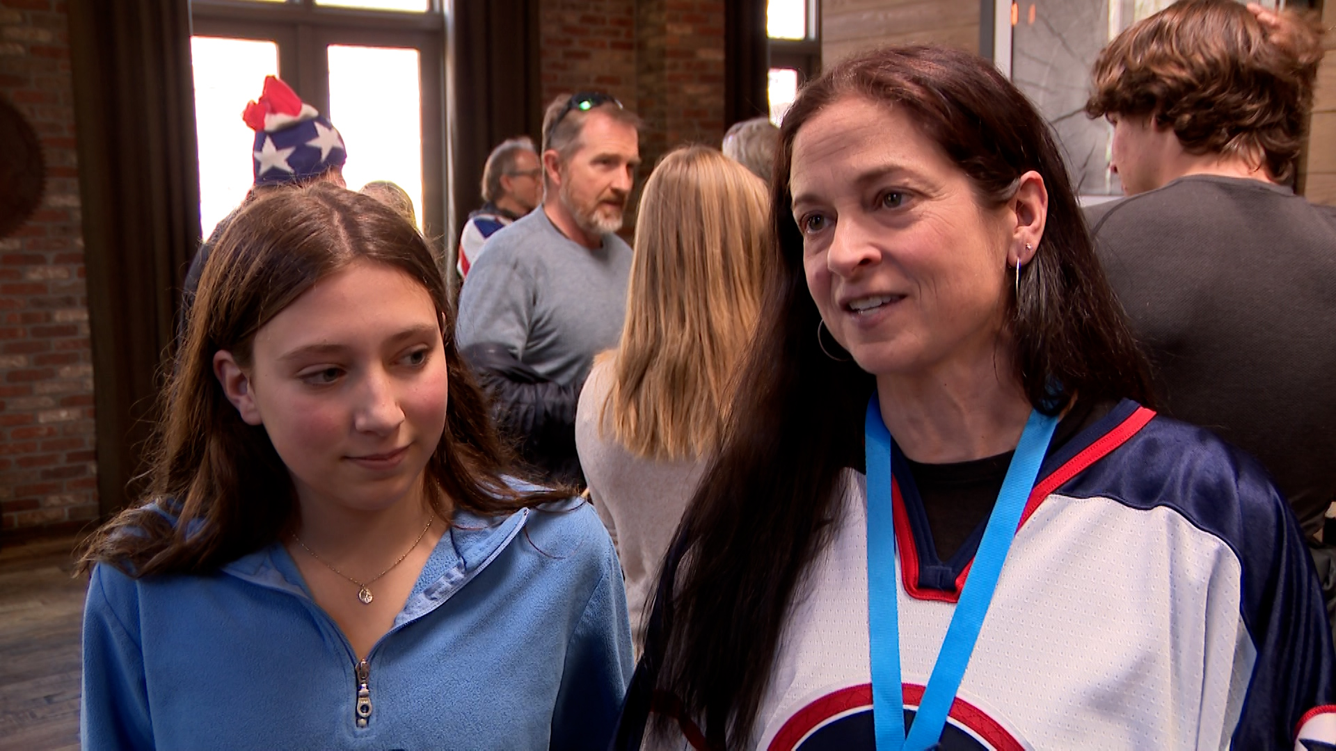 Olympic medalist and former Team USA women's hockey goaltender Sarah Tueting and her daughter, Grace Lemaitre, speak with KSL, Friday. Tueting says she now leans on other athletes to help her daughter learn how to compete.