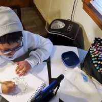 Boy uses art to carry dad's legacy after losing him to gun violence