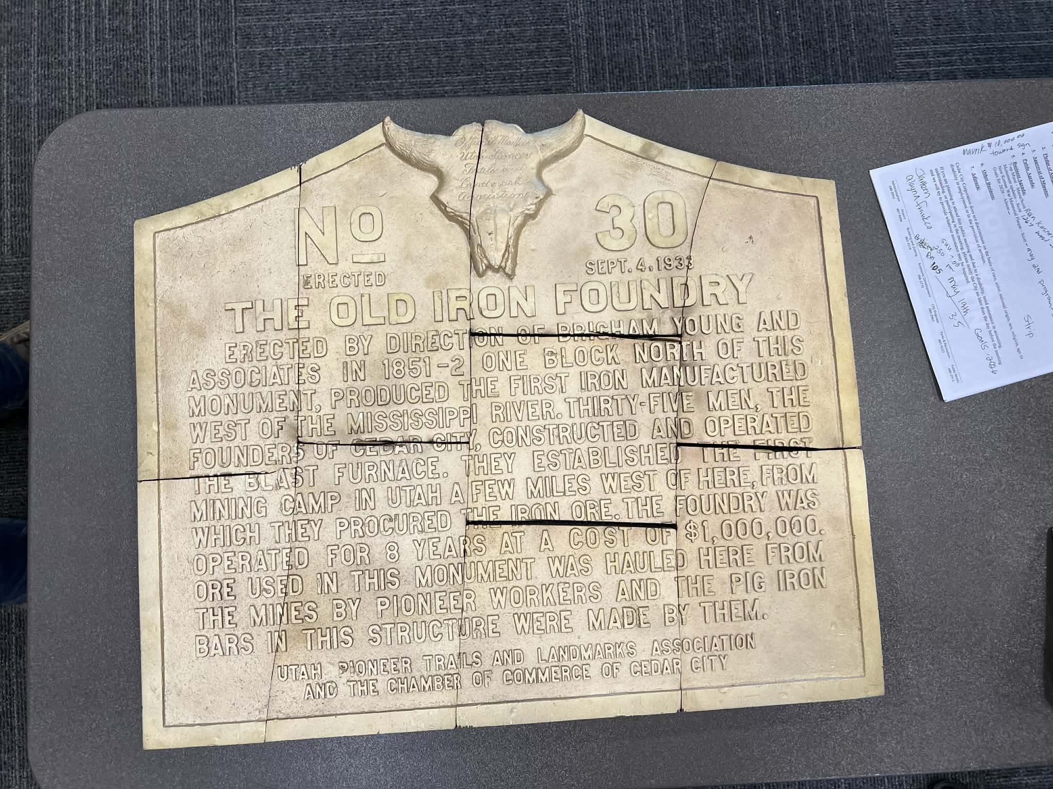 Cedar City's historic iron marker to be restored following yearslong hunt for missing pieces