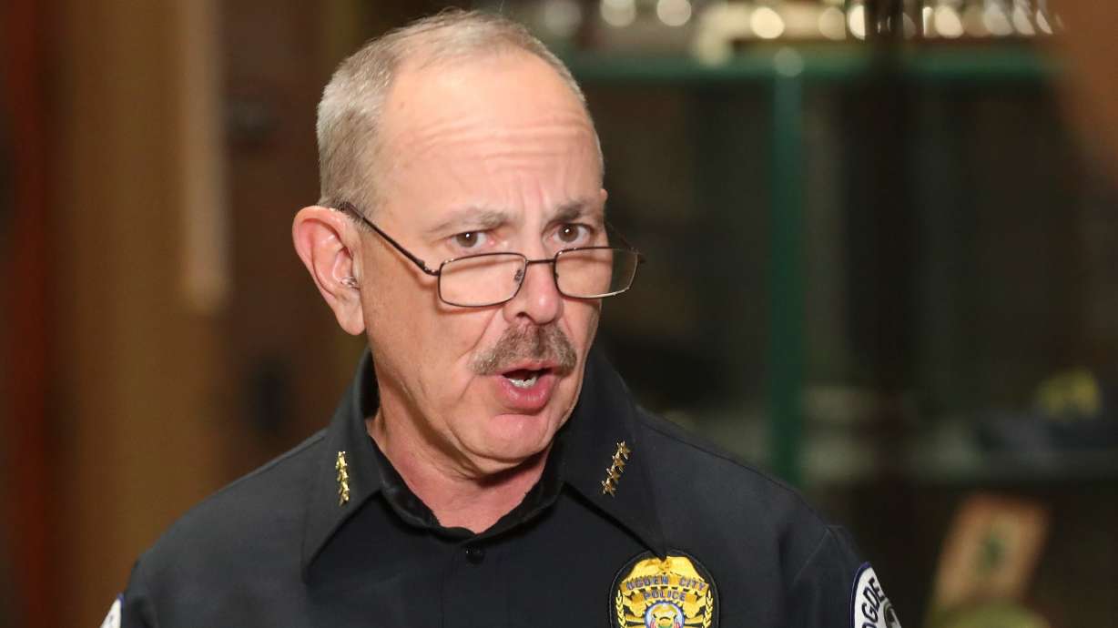 Randy Watt, the former Ogden police chief, is speaking out, defending his involvement backing a former officer in a sexual misconduct case. Watt is shown in an Oct. 27, 2020, photo at the Francom Public Safety Center in Ogden.