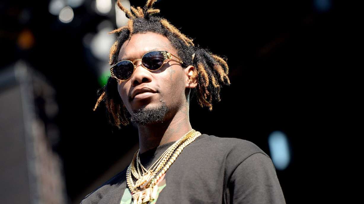 Rapper Offset performs onstage at Exposition Park on Feb. 21, 2016, in Los Angeles. Offset was hospitalized after being shot on Monday near a casino in Florida, according to his representative.
