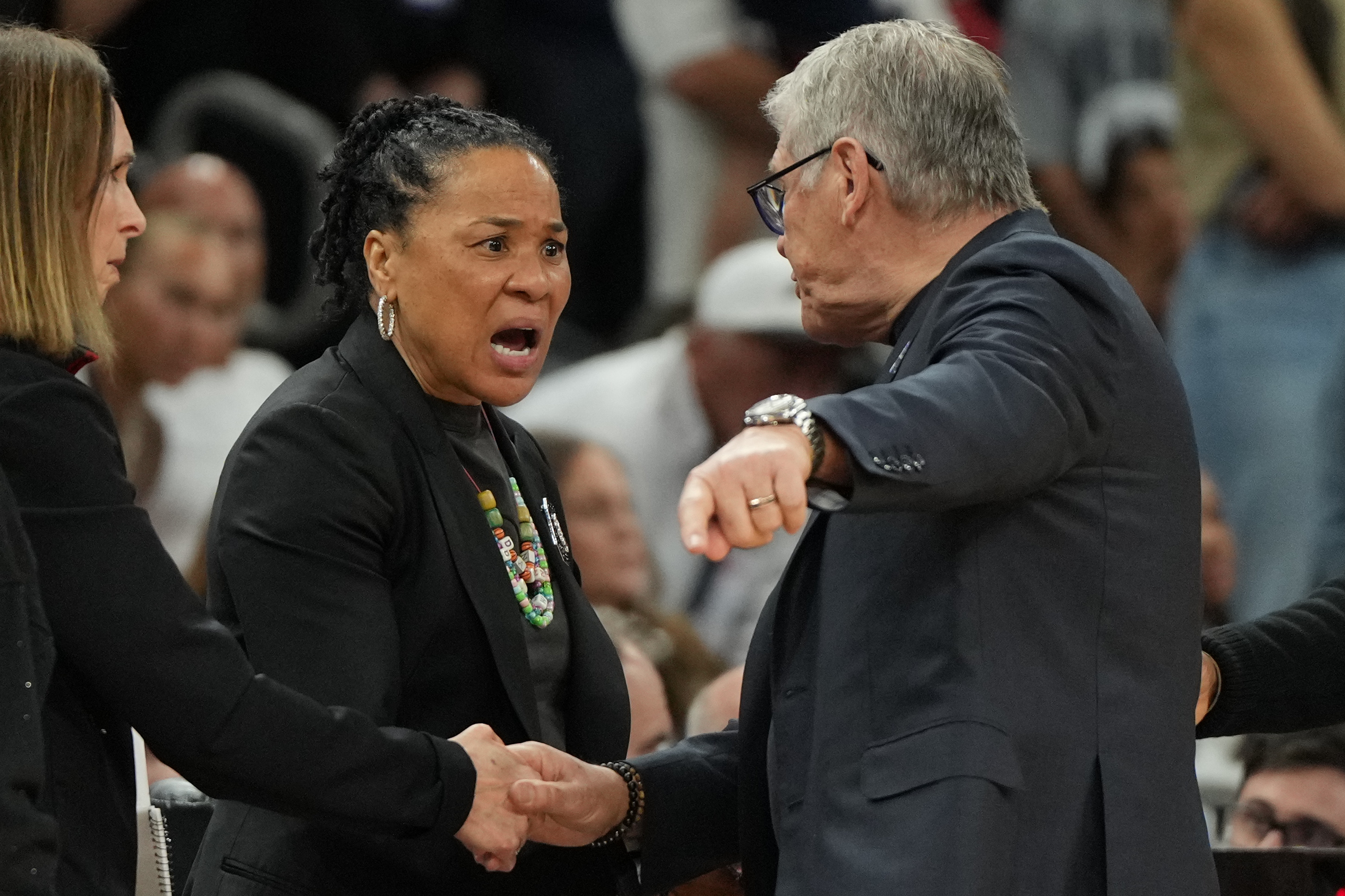 South Carolina's Staley says it is time to move past her Final Four skirmish with UConn's Auriemma
