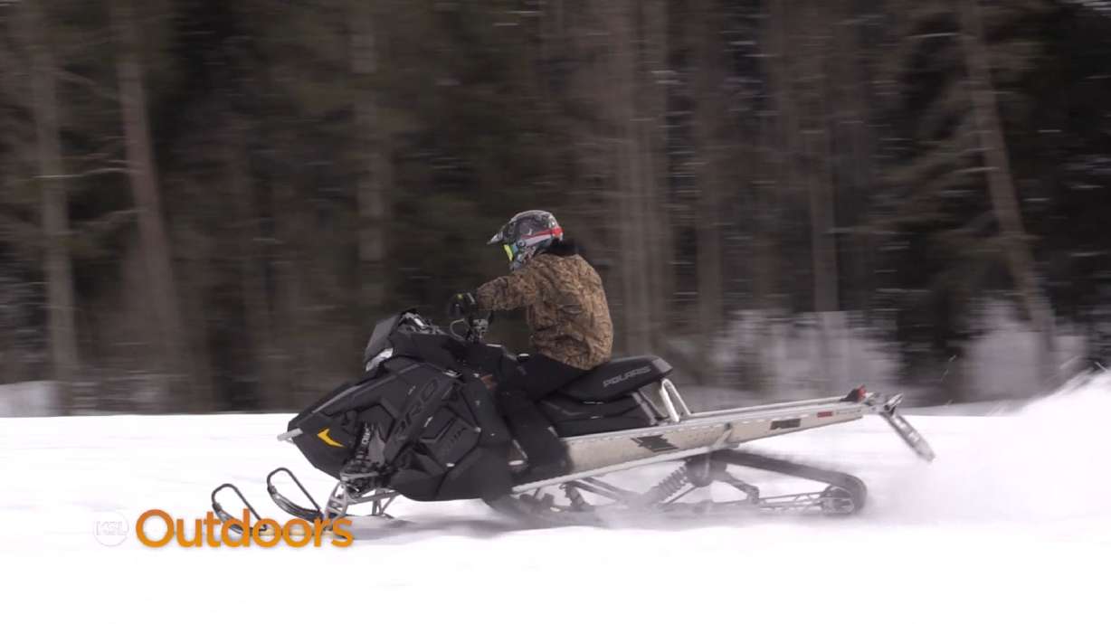 Ice Fishing and Snowmobiling the Uinta Mountains from Bear River Lodge