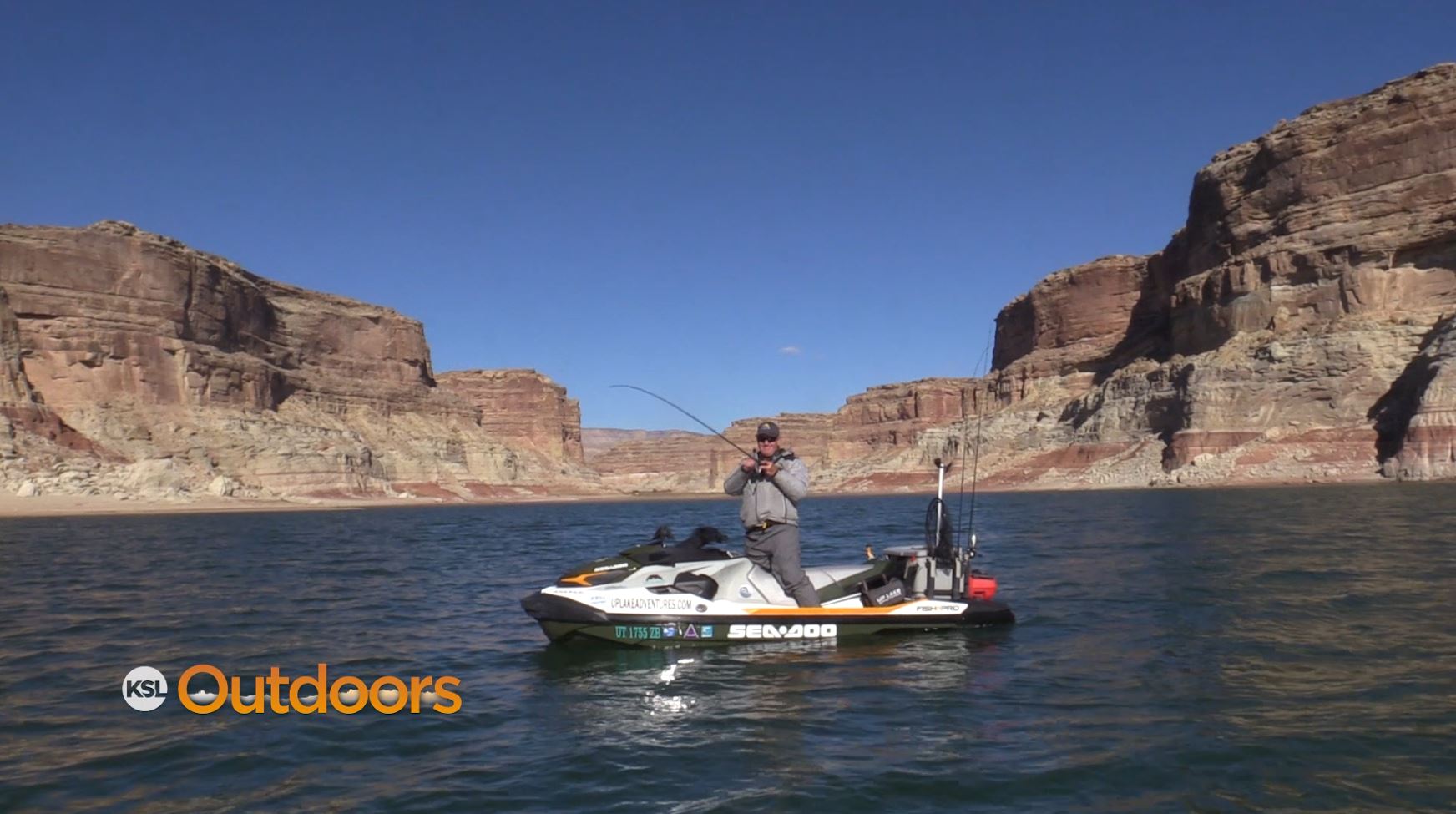 Fishing for Striped Bass on a Sea Doo at Lake Powell