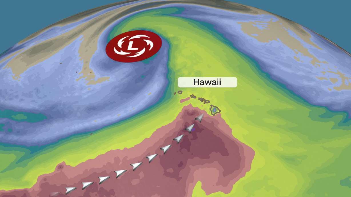 A potent, multiday Kona storm is lashing Hawaii with its first rounds of heavy rain, renewing a major flood threat as the state is still recovering from devastating floods in March.