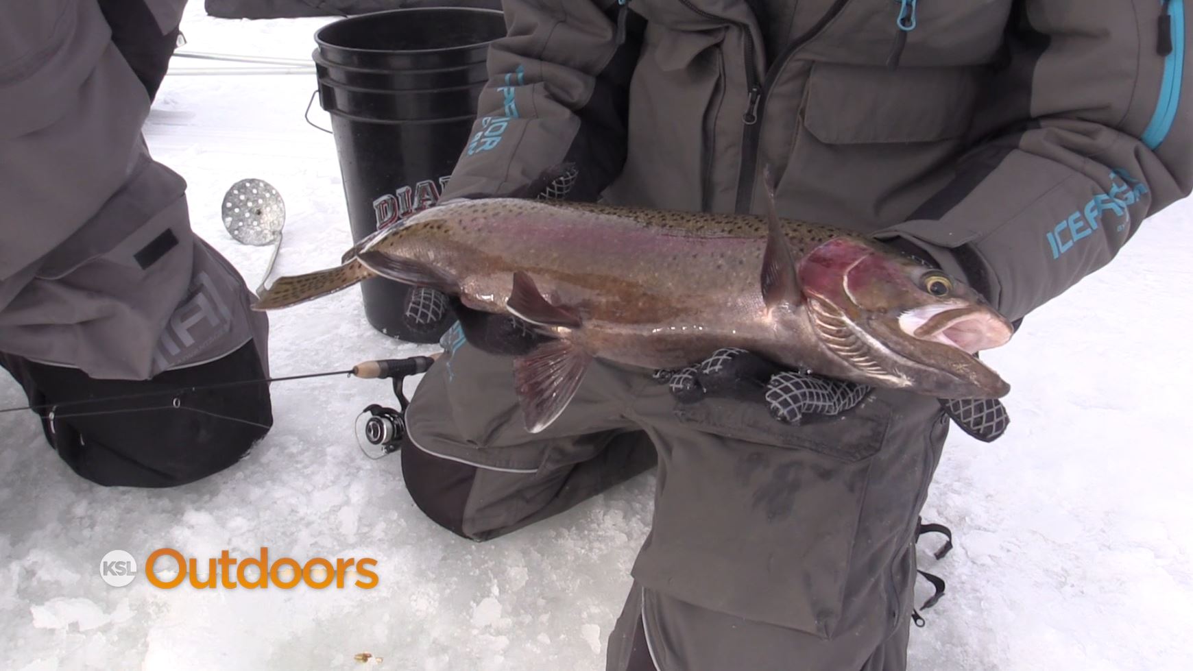 Ice Fishing for Big Rainbows at Calder Reservoir