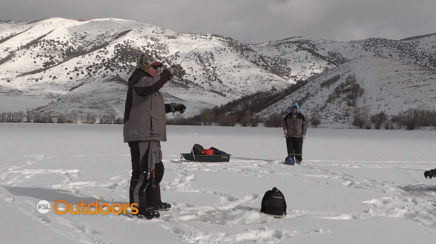 Ice Fishing Mantua Reservoir for Bluegill and Perch