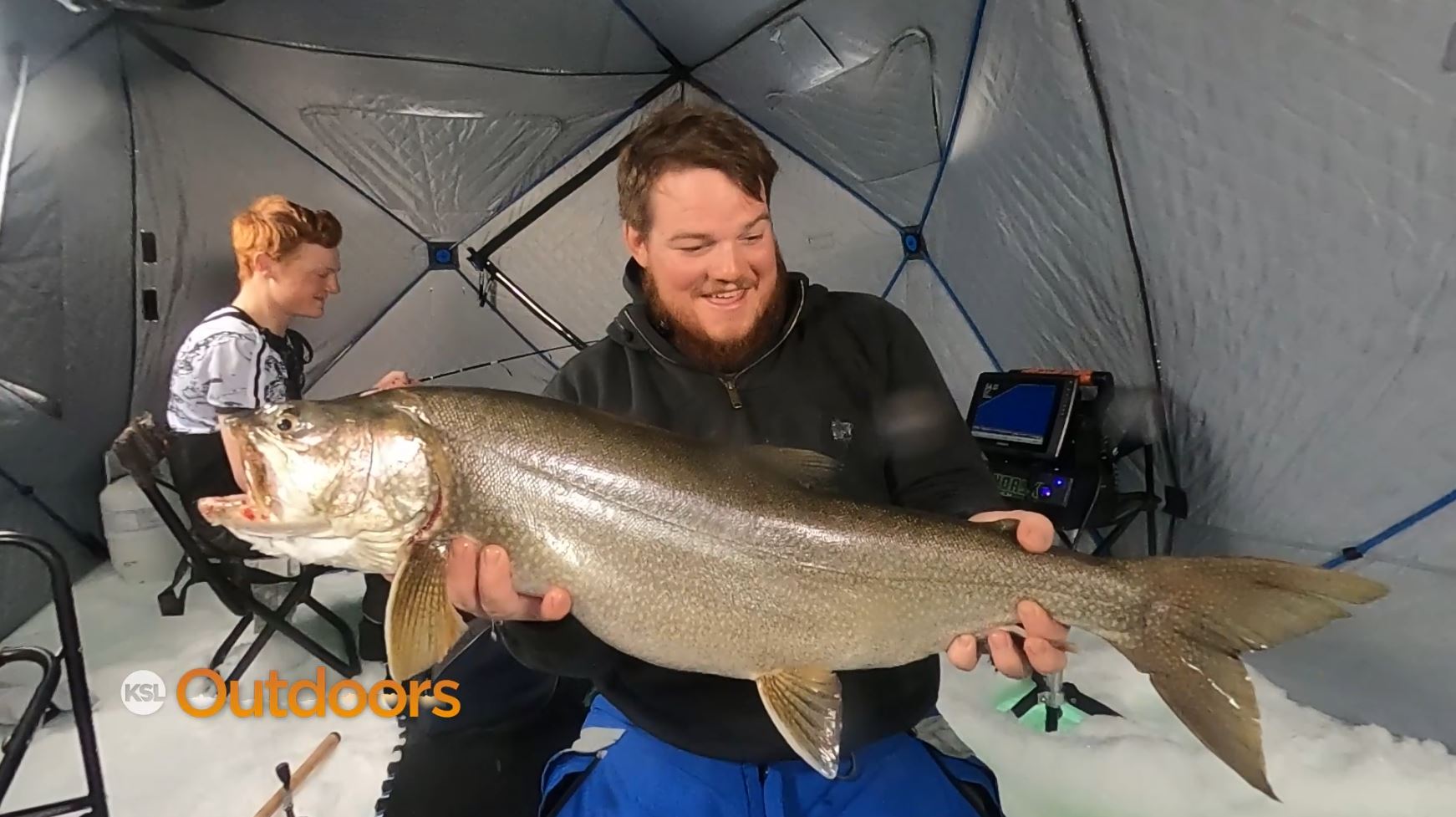 Ice Fishing Trophy Lakers at Flaming Gorge with BMF Outfitters