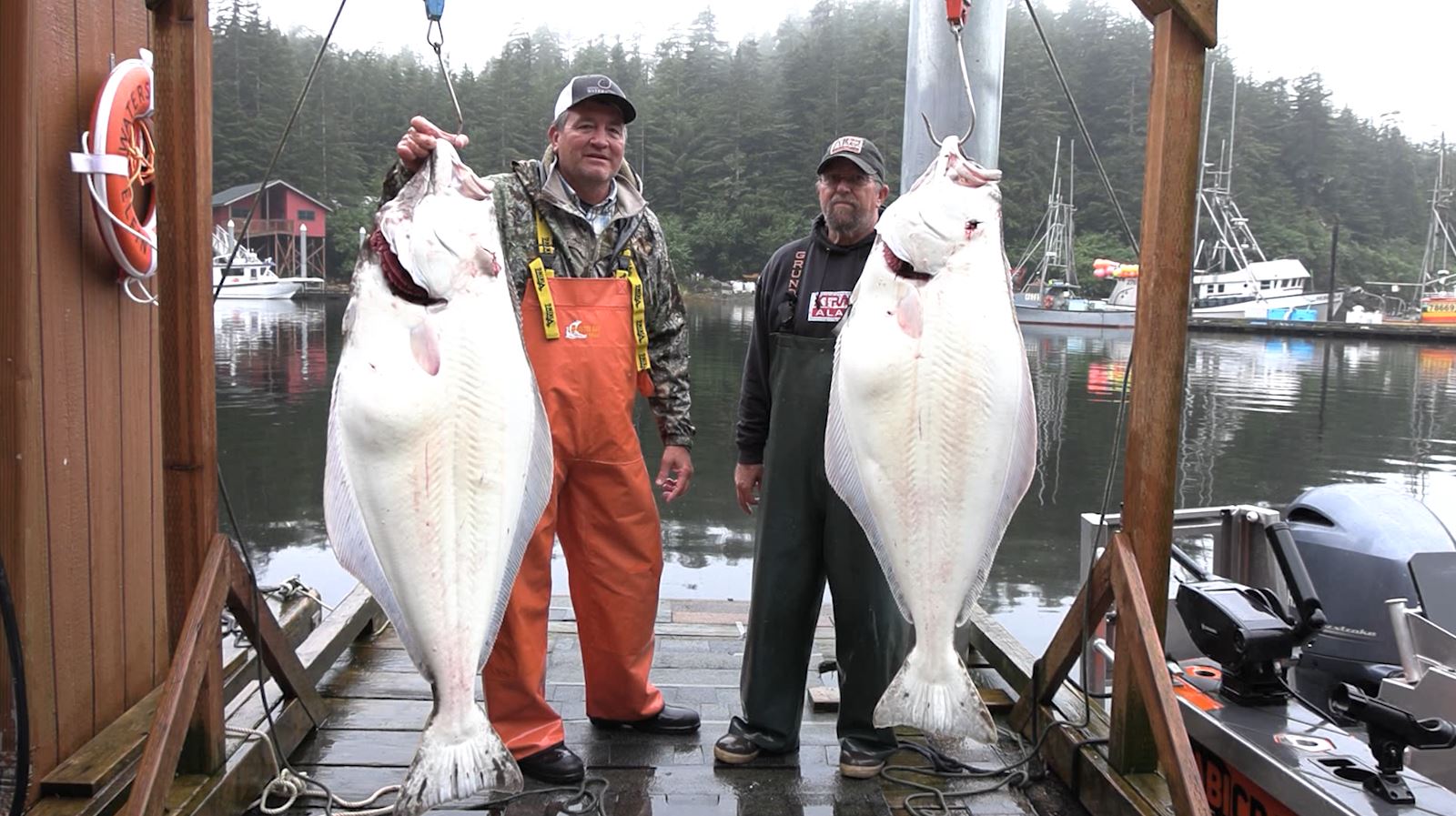 Big Halibut and Salmon Fishing in Elfin Cove, Alaska