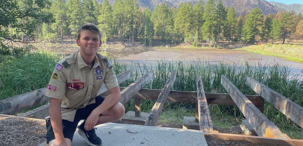 Southern Utah teen works to rebuild Pine Valley dock following fire last summer