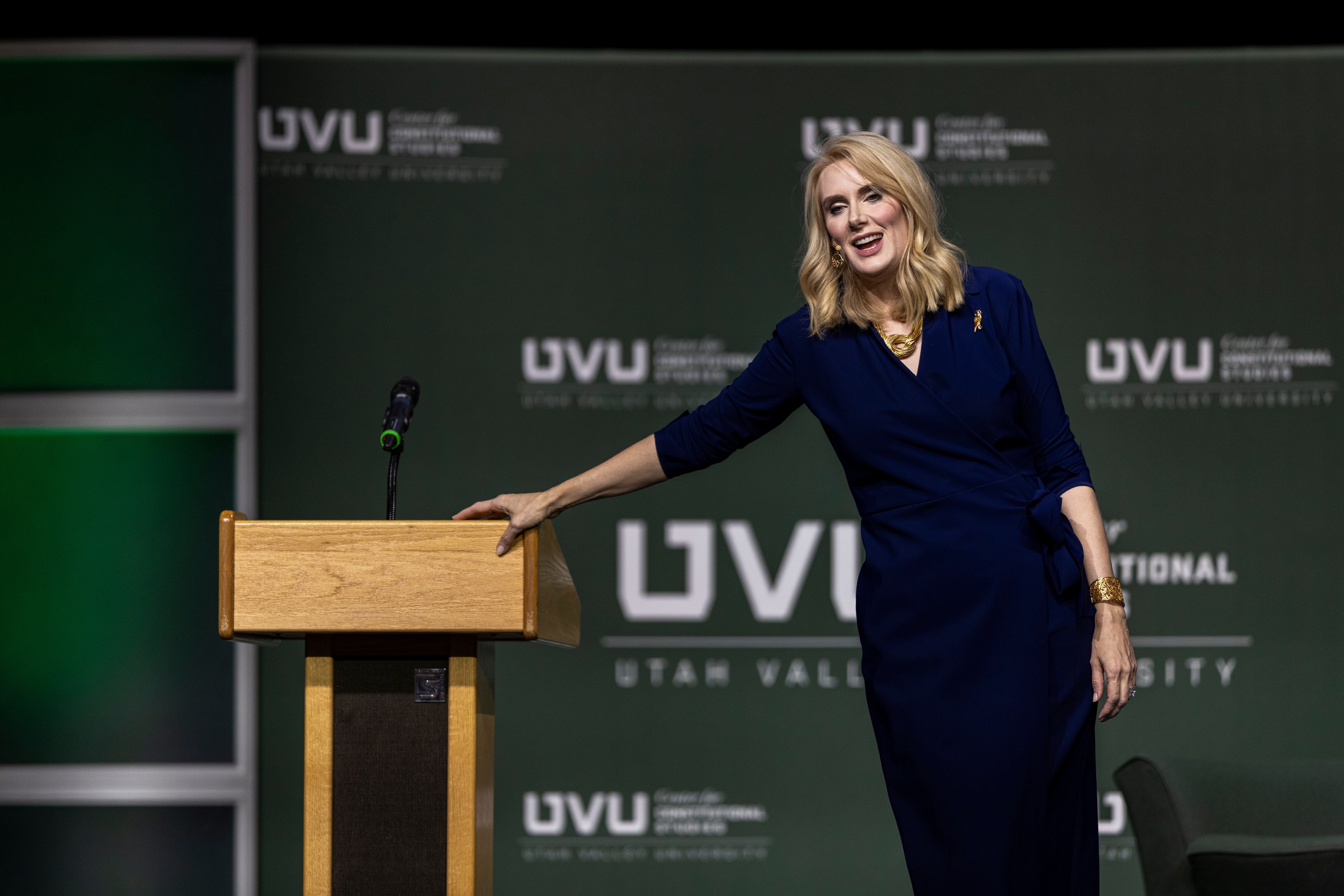 UVU calls Sharon McMahon a force for good. Critics call the choice 'tone deaf'