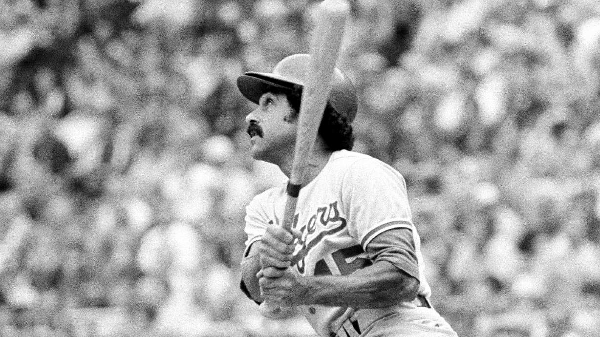 FILE - Los Angeles Dodgers' Davey Lopes hits a home run during an NL playoff baseball game against the Philadelphia Phillies, Thursday, Oct. 5, 1977, Philadelphia.