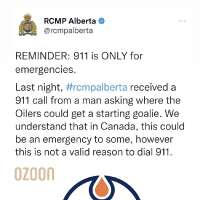 Have You Seen This? Canadians reminded that poor goaltending is not a reason to call 911