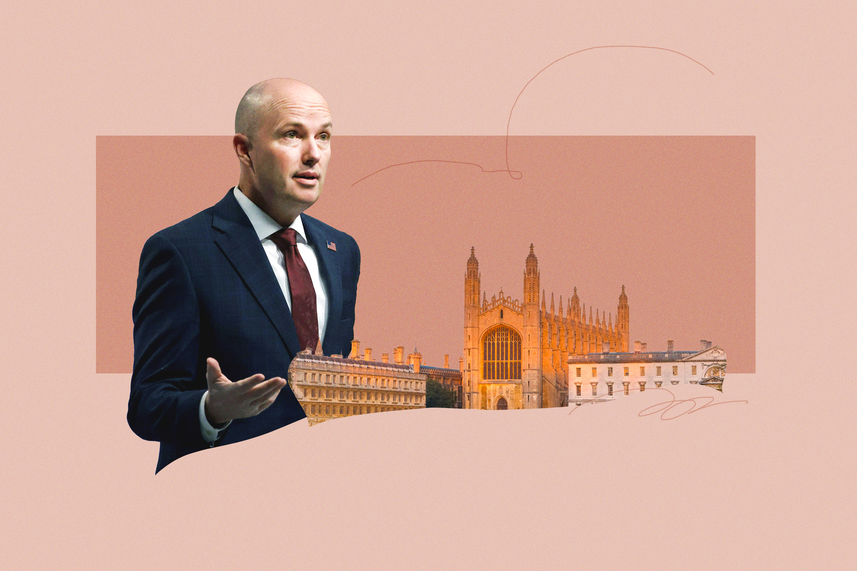 In England, Utah's governor defends free speech