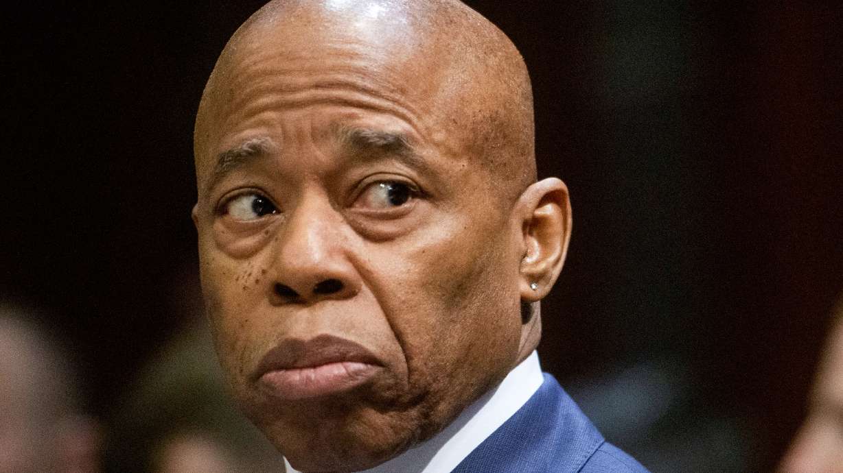 Then-New York City Mayor Eric Adams appears before a House Committee on Oversight and Government Reform hearing on Capitol Hill, March 5, 2025, in Washington. Adams announced Friday he had become an Albanian citizen.