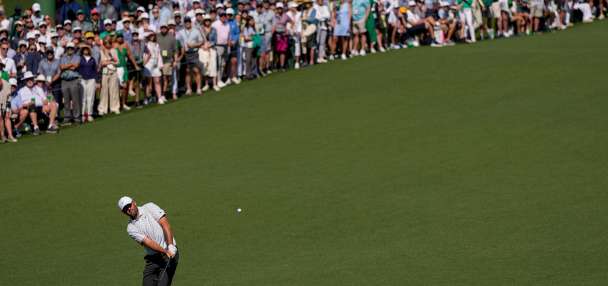 Scottie Scheffler has 2 shots in the water and his first round over par in the Masters in 3 years