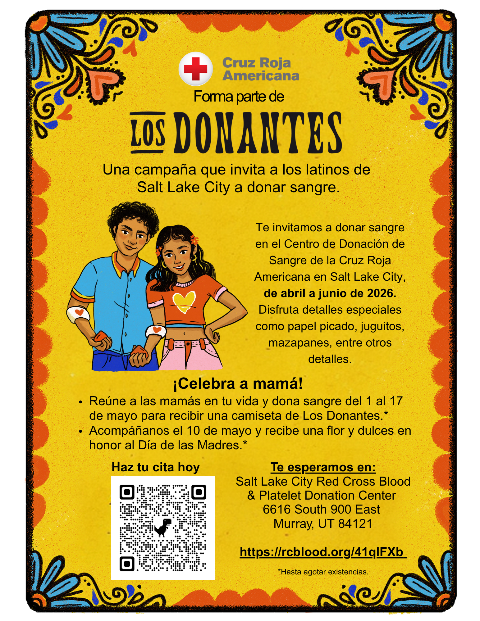 The American Red Cross in Utah has launched a campaign, Los Donantes, to encourage blood donations from the Latino population. It launched April 1 and goes through June 30.
