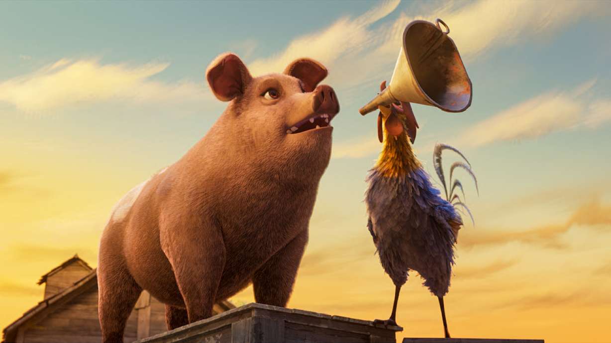 A promotional image from Angel Studios' new animated film "Animal Farm." The studio's overhaul of George Orwell's classic novel is generating some controversy.