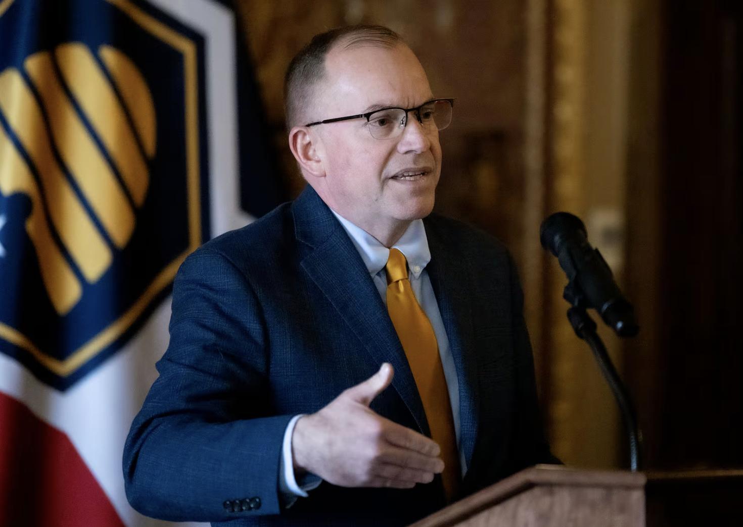 Tom Schultz, chief of the U.S. Department of Agriculture Forest Service, speaks at the Capitol in Salt Lake City on Jan. 8.