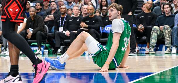 Cooper Flagg's standout rookie season ends as the No. 1 pick of the Mavs injures ankle in finale