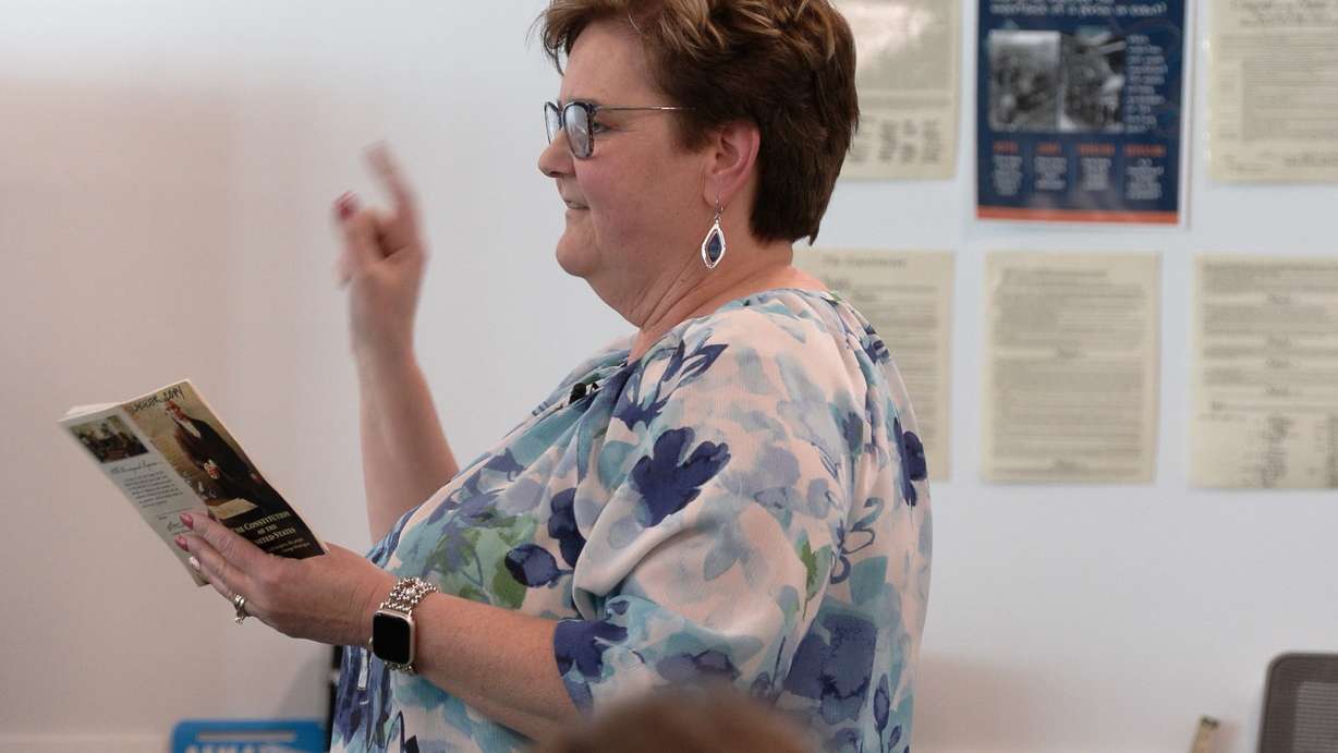 LeNina Wimmer teaches at Farmington High School. This year we celebrate the country’s 250th birthday but some Utah civics teachers are tiptoeing through lessons about the constitution because of the current political climate.