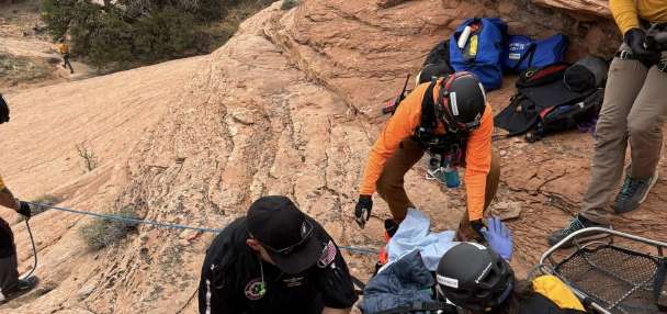 1 critically injured in 70-foot fall near Moab